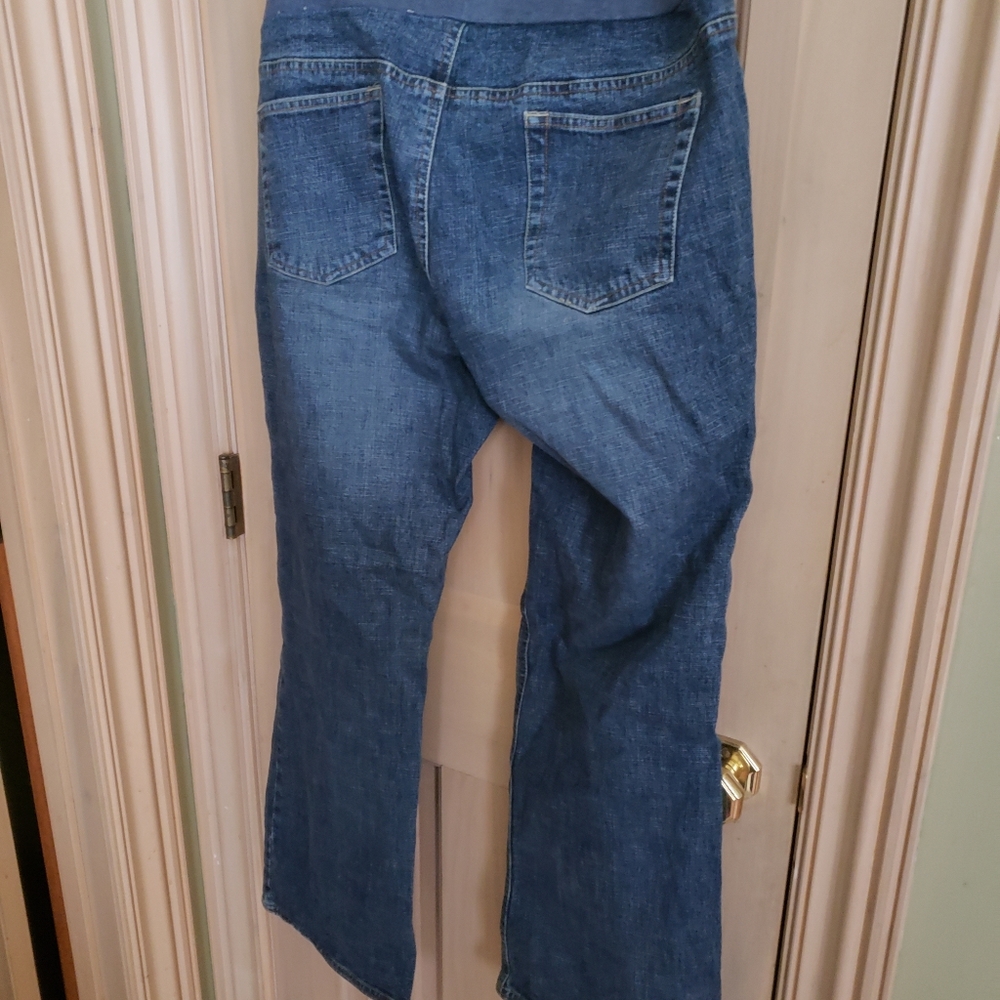 Misses Old Navy Stretch sz L Maternity Jeans short length all stretch waist - Picture 5 of 6